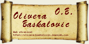 Olivera Baškalović vizit kartica